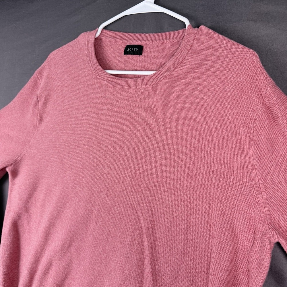 J.CREW Pink Crew Neck Knit Pullover Sweater Cotton Men's Size M